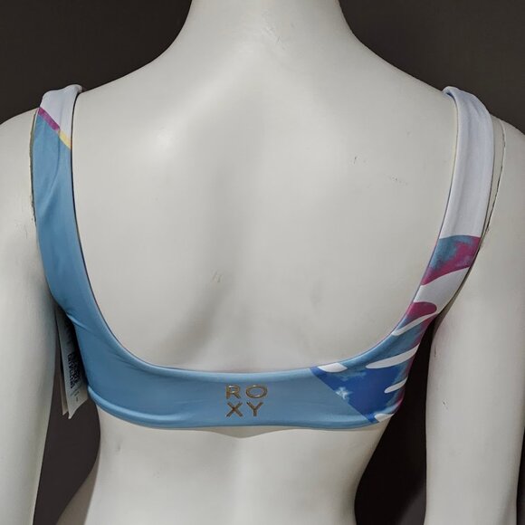 Roxy Pop Surf Bralette Sporty Reversible Bikini Top - Picture 7 of 11